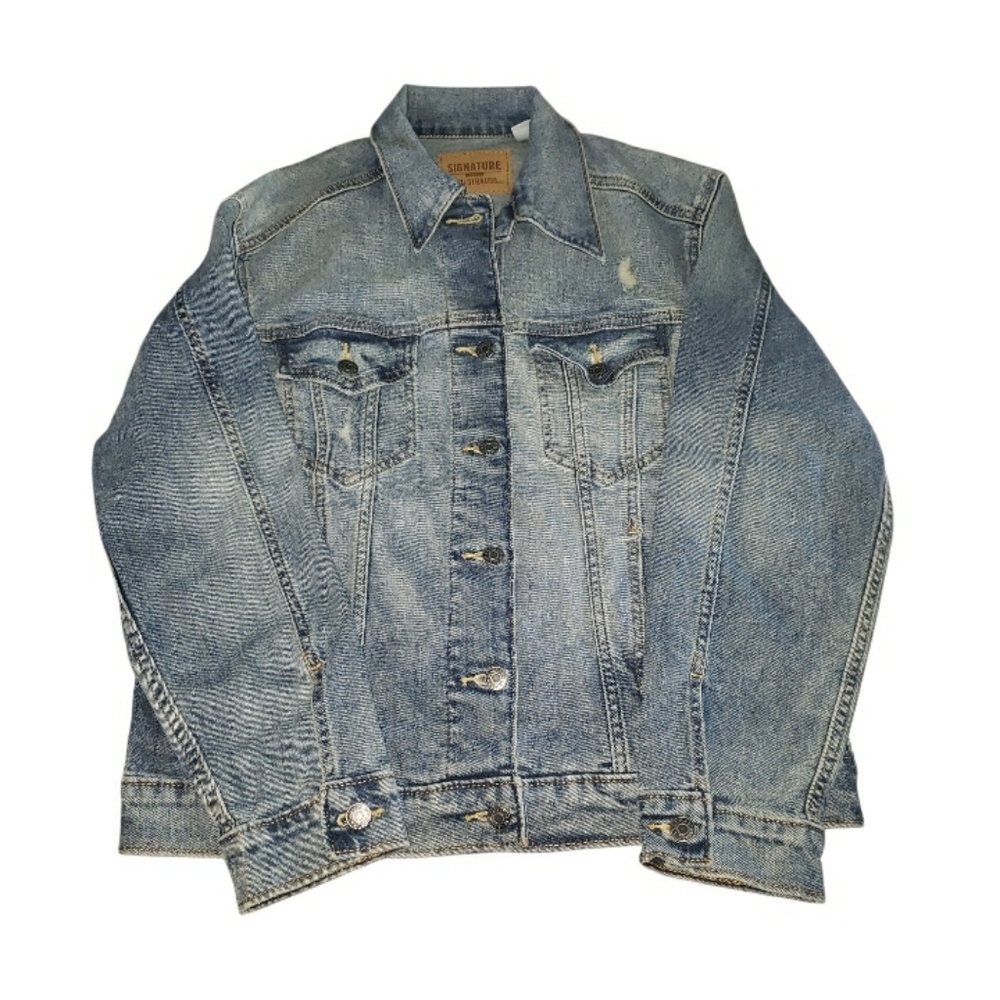 Levi's Vintage Signature Distressed Denim Trucker Jacket